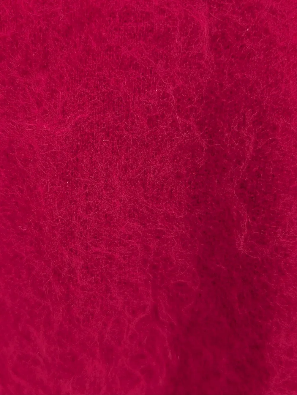 J.Crew Brushed Cashmere Short Sleeve V-Neck Cardigan | L | Crimson Rouge Pink